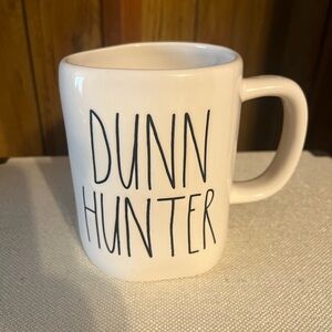 Hunter Cream Mug with Black Lettering